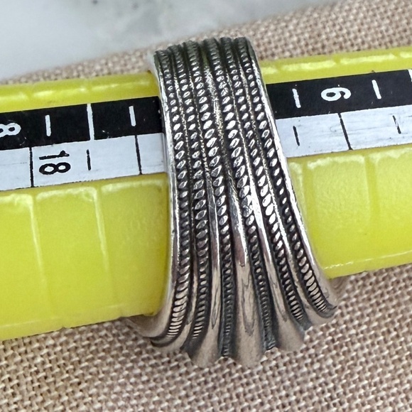 GUCCI AG925 Interlocking G GG Logo Ster Silver Signet Ring Size IT 13/ US 6.75 - Picture 7 of 16